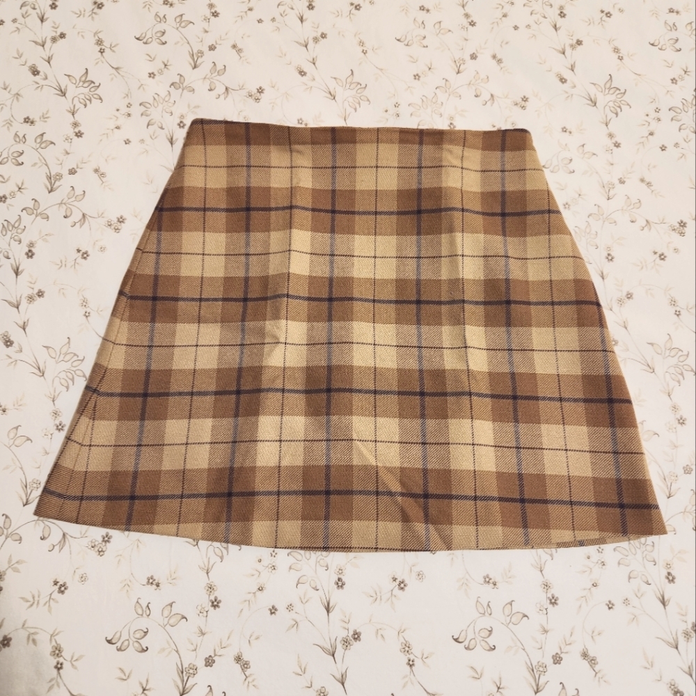 Aritzia Wilfred Plaid Mini Skirt